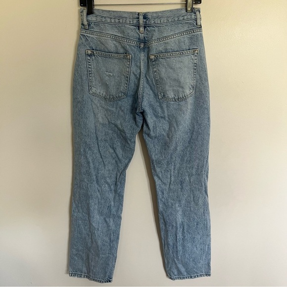 Women’s We The Free Light Wash Distressed Straight Leg Mom Jeans Size 25 - Picture 15 of 15